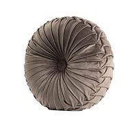 Fouriding Coussin de Jet Rond pour canapé décoratif 15 "X15 Coussin de Velours Rond en Citrouille pour canapé, Chaise, Plancher et Voiture décoratif (Marron)