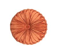 Fouriding Coussin de Jet Rond pour canapé décoratif 15 "X15 Coussin de Velours Rond en Citrouille pour canapé, Chaise, Plancher et Voiture décoratif (Orange)