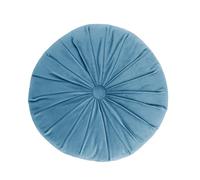 Fouriding Coussin rond en forme de citrouille - 40 cm - Coussin de sol - Tapis de prière pour salon, canapé, lit, chaise, sol, voiture, décoration d'intérieur (bleu)