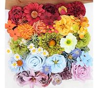 Fouriding Fleurs Artificielles Fausses Roses pour Bouquets de Mariage Bouquets Centerpieces Arrangements Saint Valentin Fête des Mères Baby Shower Birthday Cake Home Decoration (Couleur)