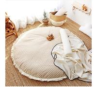 Fouriding KIKOM Tapis de Jeu pour Enfants Tapis de Jeu en Coton pour Enfants Tapis de Gymnastique pour activités Tapis de Sol pour Chambre d'enfant Décoratif (Marron)