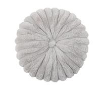 Fouriding Oreiller Rond en Faux Lapin 35cm,Oreiller Rond en Forme de Citrouille Coussin pour Salon Canapé Lit Chaise Plancher Voiture Décoration Intérieure (Gris)