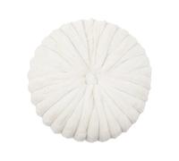 Fouriding Oreiller Rond en Faux Lapin 35cm,Oreiller Rond en Forme de Citrouille Coussin pour Salon Canapé Lit Chaise Plancher Voiture Décoration Intérieure (Blanc)