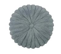 Fouriding Oreiller Rond en Faux Lapin 35cm,Oreiller Rond en Forme de Citrouille Coussin pour Salon Canapé Lit Chaise Plancher Voiture Décoration Intérieure (Cyan Gray)