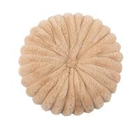 Fouriding Oreiller Rond en Faux Lapin 35cm,Oreiller Rond en Forme de Citrouille Coussin pour Salon Canapé Lit Chaise Plancher Voiture Décoration Intérieure (Light Curry)