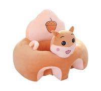 Fouriding Siège de Soutien Bébé, Mignon de Dessin Animé Coussin Canapé Assis Bébé S'asseoir en Peluche Remplie de Coton Nouveau-né Apprend des Cadeaux de Chaise Assise Enfant (Écureuil) F-1 50cm