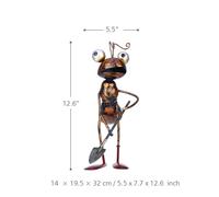 Fourmi de dessin en fer forgé,artisanat illimité,fourmi en métal,chariot E27,combinaison de pelle E27,jardin ou maison,1 pièce - Type shovel ant-L