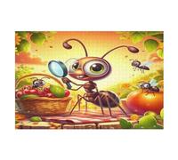 Fourmi Mignonne Puzzle Adulte 1000 Pièces Artisanat Cadeau Famille Puzzles Classique 3D Puzzle Jouet en Bois Cadeau Unique Décoration Intérieure (75×50cm)