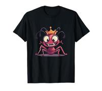 Fourmi souriante amusante avec couronne pour les amoureux du royaume et de la royauté T-Shirt