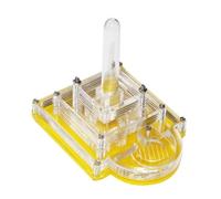 Fourmilière en Acrylique, Fourmilière en Acrylique avec Couvercle Rotatif et château d'eau Transparent Jaune 10,5 x 8 9, cm