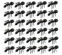 Fourmis en Plastique 30pcs Fourmis réalistes Toys de Farce Noire pour la fête d'halloween Favors décoration Accessoires en Plastique Prank Toys bogues.