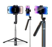 Fourmor 2024 Nouveau Selfie Stick, Diffusion en Direct Mobile Anti-secousse à Quatre Axes à 360 degrés, Stockage Portable, trépied de Support de Sol extérieur