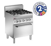 Fourneau - 4 feux vifs gaz avec four électrique - Gamme 650 - Baron