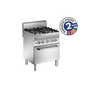 Fourneau - 4 feux vifs gaz sur four électrique - Gamme 650 - Baron