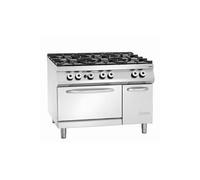 Fourneau à 4 feux vifs avec four électrique GN 2/1