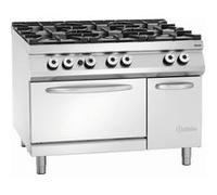 Fourneau à 4 feux vifs avec four électrique GN 2/1