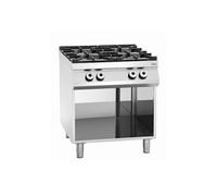 Fourneau à 4 feux vifs avec soubassement ouvert G