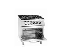 Fourneau à 4 feux vifs avec soubassement ouvert G