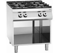 Fourneau à 4 feux vifs avec soubassement ouvert G