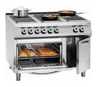 Fourneau à 4 plaques électriques avec soubassement ouvert