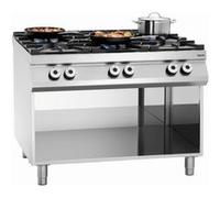 Fourneau à 6 feux vifs avec soubassement ouvert G