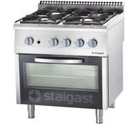 Fourneau à Gaz 4 Brûleurs (2x5 + 2x7) avec Four à Gaz G20 ou G30 Stalgast 1