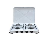 Fourneau À Gaz 4 fuochi Acier Blanc 4,4 Kw CM 49X50X11 H Camping Pic Nic