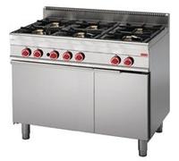 Fourneau à gaz 6 feux vifs série 650 four à gaz et placard Gastro M 1 G