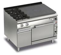 Fourneau à Gaz sur Four Electrique 2 feux vifs + Plaque coup de feu P 700 21 kW Baron 1 G