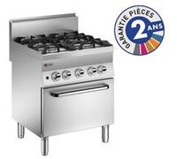 Fourneau avec 4 feux vifs gaz sur four gaz Gamme 650 Baron 1 G