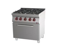 Fourneau combiné avec four à air chaud électrique GN 1/1 4x brûleur ECO SPBT 70/80 11 GE Redfox