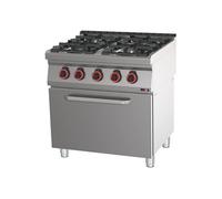 Fourneau combiné avec four à air chaud électrique GN 1/1 4x brûleur SPT 70/80 11 GE Redfox