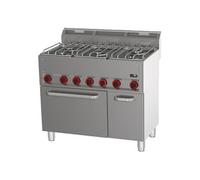 Fourneau combiné avec four à air chaud électrique GN 1/1 5x brûleur SPT 90/5 GL Redfox