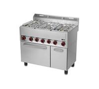 Fourneau combiné avec four à air chaud électrique GN 1/1 5x brûleur SPT 90/5 GLS Redfox