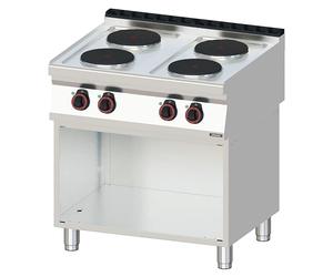 Fourneau électrique 4 feux avec soubassement 80 - Casselin