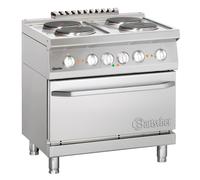 Fourneau Electrique 4 Plaques - Four Electrique GN 2/1 - Bartscher