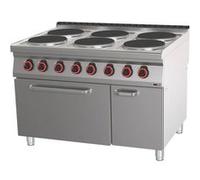 Fourneau électrique 6 feux avec four GN 2/1 SPT 90/120 21 E Redfox