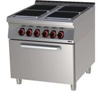 Fourneau électrique avec four à air chaud électrique GN 1/1 4x feu 400 V SPQT 90/80 11 E Redfox G