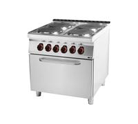 Fourneau électrique avec four à air chaud électrique GN 1/1 4x feu 400 V SPT 90/80 11 E Redfox