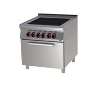 Fourneau électrique avec four électrique statique GN 2/1 4x feu 400 V SPLT 90/80 21 E Redfox