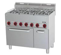 Fourneau gaz 5 feux avec four électrique ventilé GN 1/1 P 99