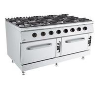 Fourneau Gaz 8 Brûleurs avec Four à Gaz 12 kW Gamme 900 Combisteel