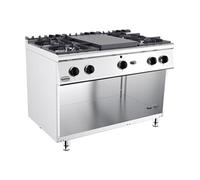 CombiSteel Fourneau Gaz Integrable Plaque Coup de Feu Gamme 700-4 - Acier allie