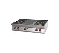 Fourneau Plaque Coup de Feu Gaz à Poser Redfox STP 70 G 1200x700x330 mm Blanc