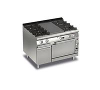 Fourneau sur Four à Gaz 4 feux vifs + 1/2 plaque coup de feu P 700 33,5 kW Baron 1 G