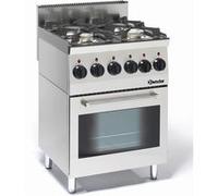 Fourneau sur four à gaz 4 feux vifs 19,0 kW four électrique multifonction 2,2 kW Bartscher 1 G