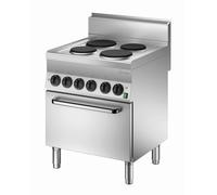 Fourneau sur four électrique 12,4 kW 4 plaques - four électrique 4,2 kW - Bartscher