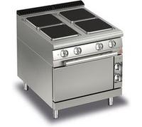 Fourneau sur four électrique 4 plaques carrées P 700 16,4 kW Baron