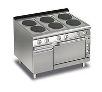 Fourneau sur Four Electrique - 6 plaques - 21,6 kW - P700 - Baron