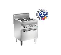Fourneau sur Four Electrique avec 4 Plaques Electriques Chaleur Ventilée - Gamme 650 - Baron